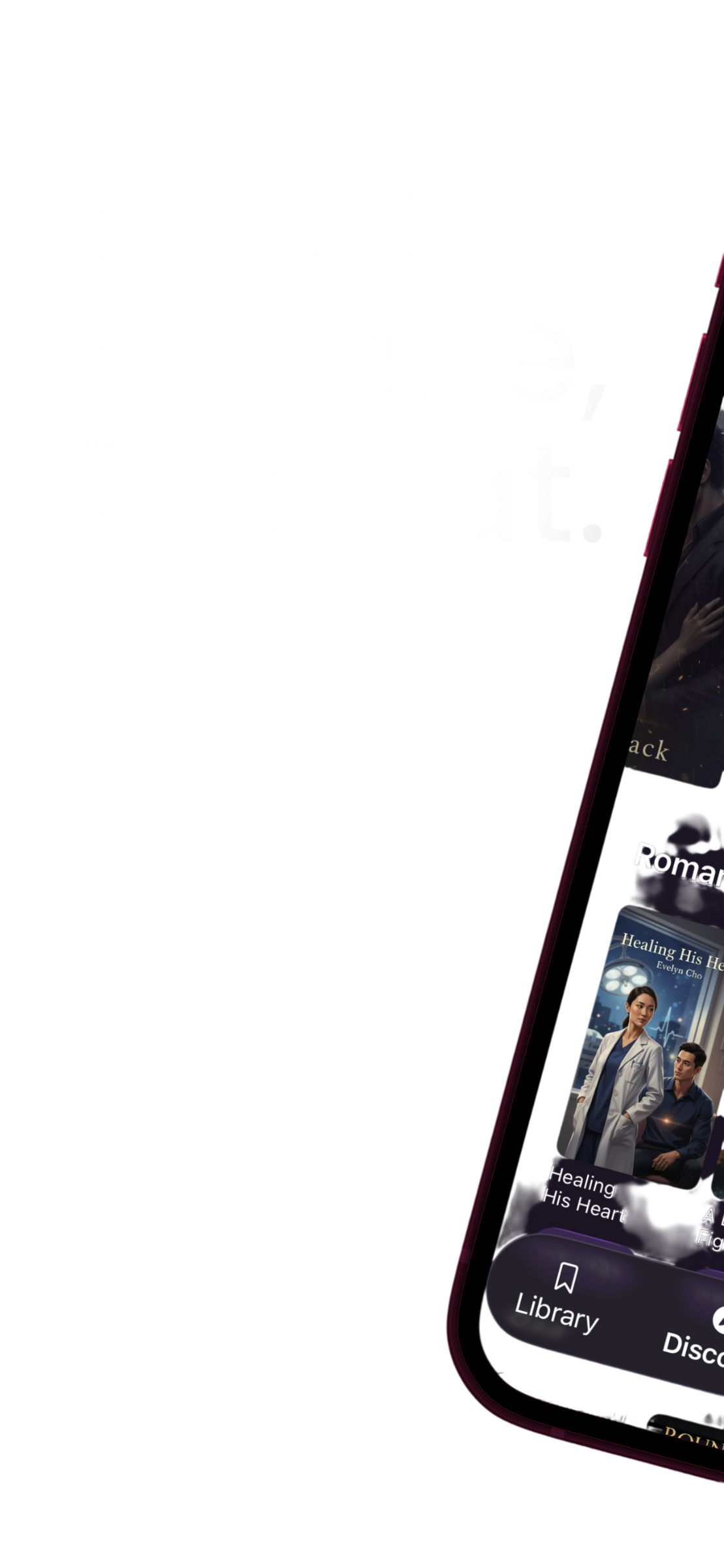 Novelio read escape repeat promotional screen