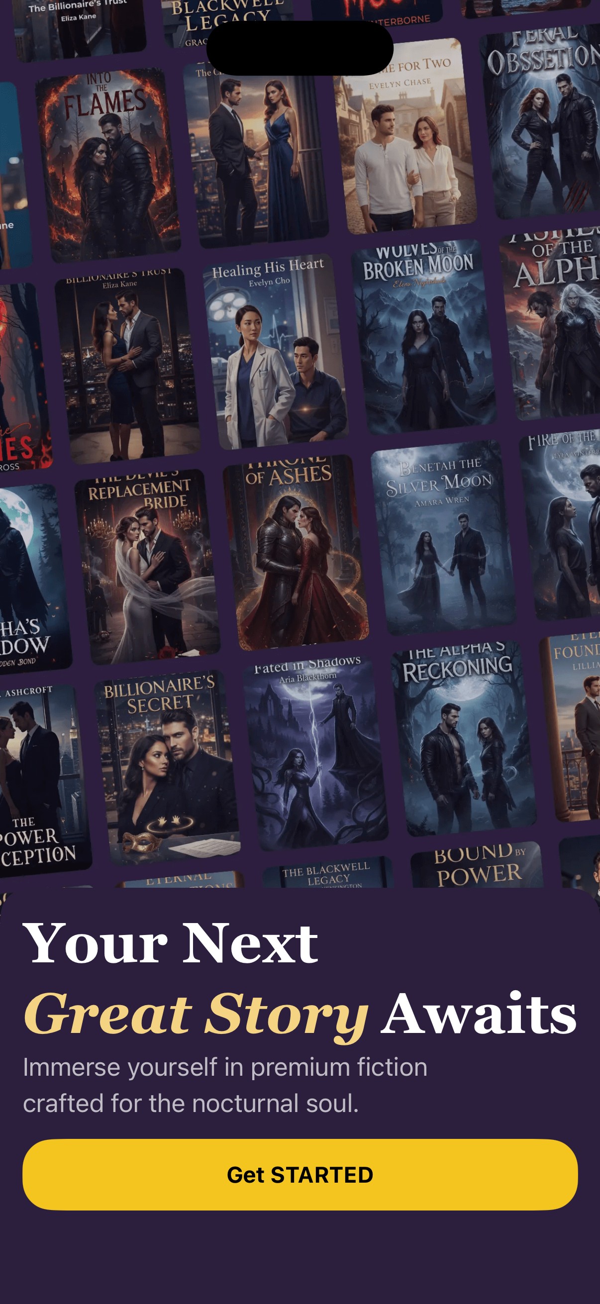 Novelio discovery screen