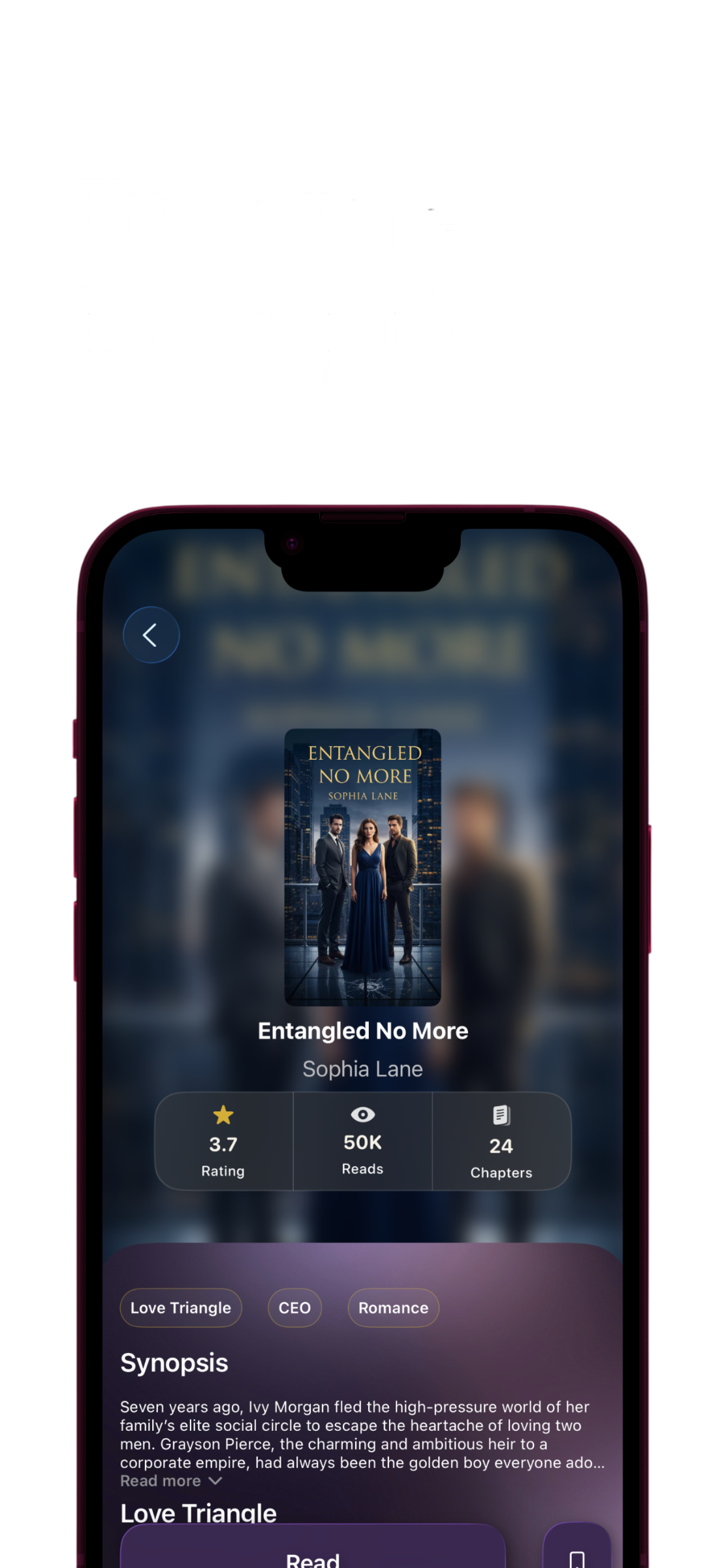 Novelio book detail screen